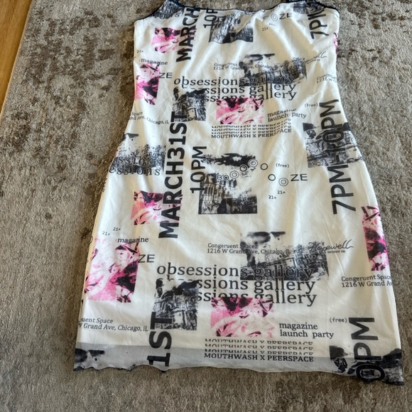 Princess Polly High Low Dress - Black and White - Picture 2 of 5